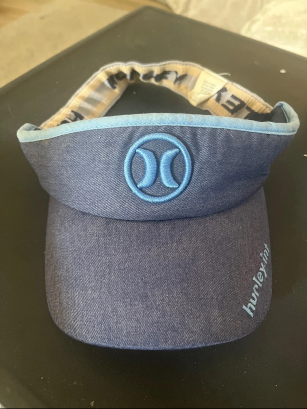Hurley Navy Visor with Light Blue Trim and Logo